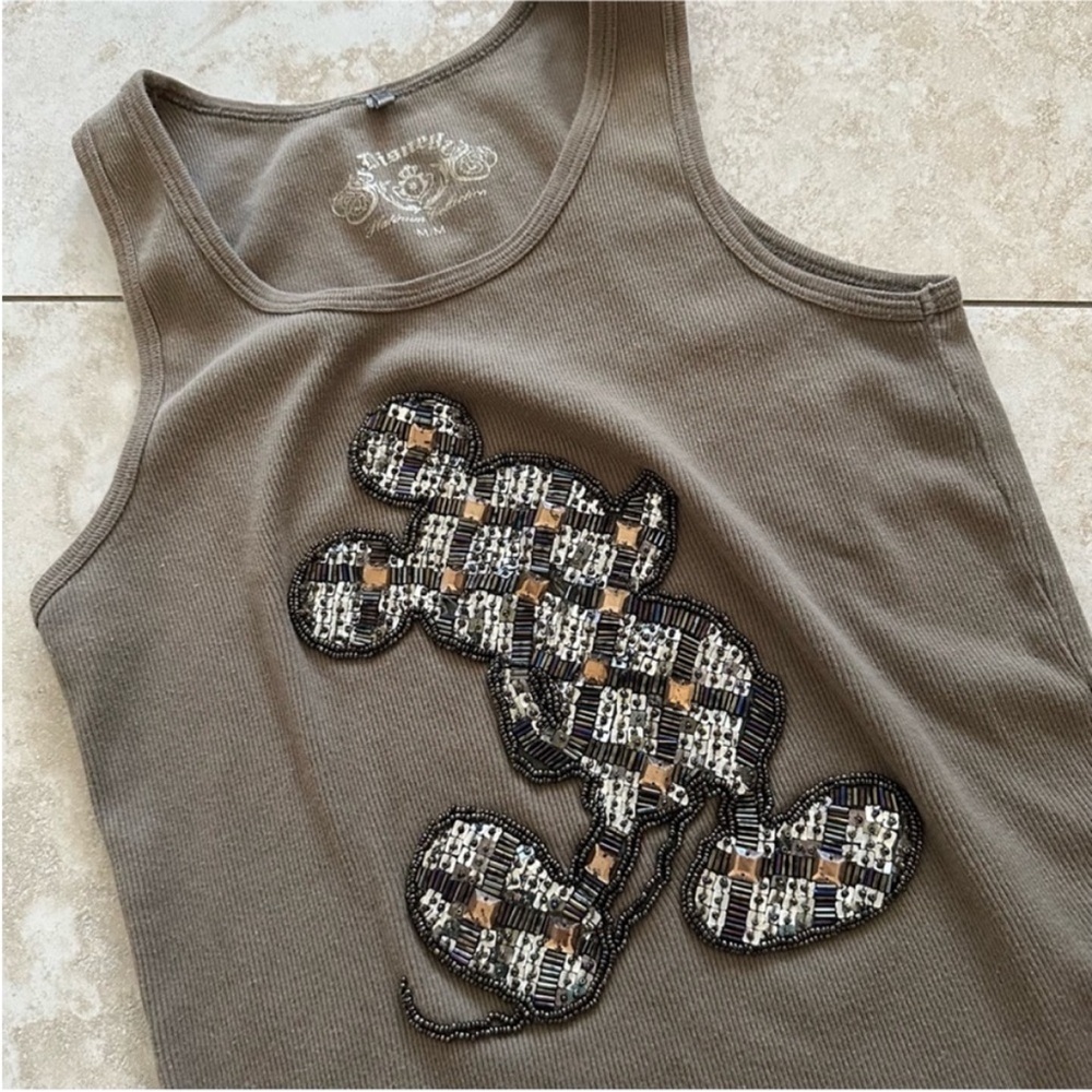 Vintage rhinestone Mickey tank